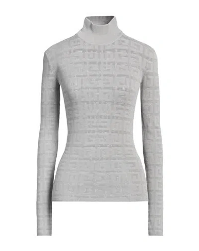 Givenchy Woman Turtleneck Light Grey Size Xs Viscose, Polyamide, Polyester, Elastane In Grey