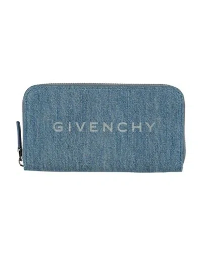 Givenchy Woman Wallet Blue Size - Cotton