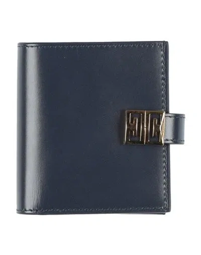Givenchy Woman Wallet Navy Size - Leather In Blue