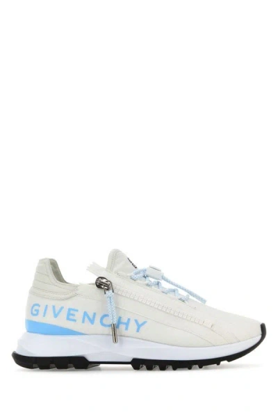 GIVENCHY GIVENCHY WOMAN WHITE FABRIC AND LEATHER SPECTRE SNEAKERS
