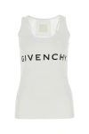 GIVENCHY GIVENCHY WOMAN WHITE STRETCH COTTON TANK TOP