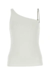 Givenchy White One-shoulder Top With 4g Chain In Stretch Cotton Woman In White
