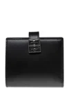 GIVENCHY GIVENCHY WOMANS BIFOLD BLACK LEATHER WALLET WITH 4G LOGO