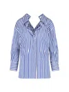 Givenchy Long Sleeve Striped Shirt Buttoned Cuffs Collar In Blue