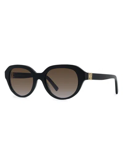 Givenchy Women's 4g 53mm Round Sunglasses In Black