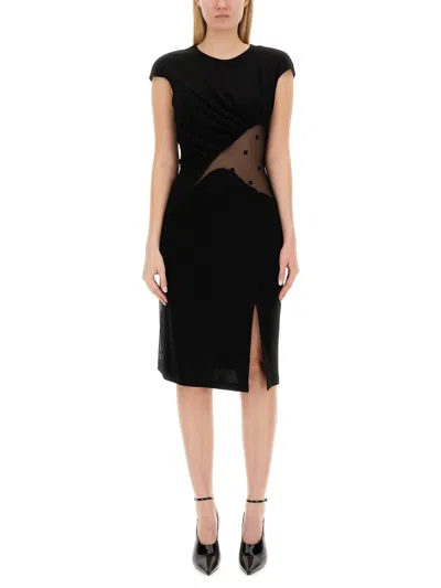 GIVENCHY GIVENCHY WOMEN 4G CREPE AND TULLE DRESS