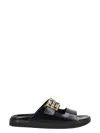 Givenchy Liquid Dad Leather Slides With 4g Hardware In Black