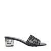 Givenchy Logo Fabric Sandals Sculpture Heel