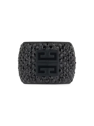 Givenchy Women's 4g Ring In Metal With Crystals In Black