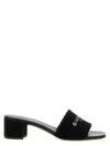 Givenchy Canvas 4g Mules In Black