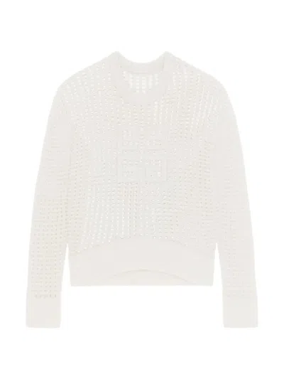 Givenchy Women's 4g Sweater In Wool And Cashmere In White