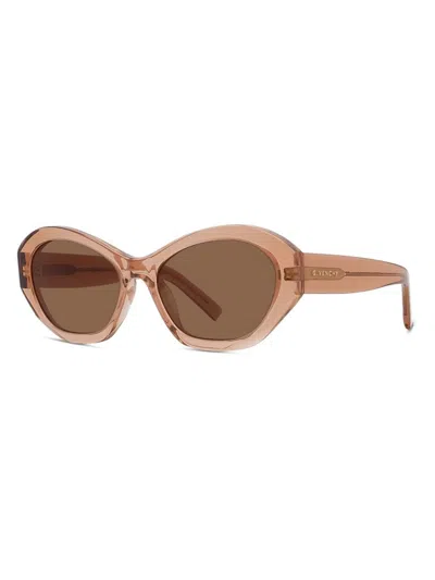 Givenchy Women's 57mm Cat Eye Sunglasses In Shiny Orange/brown