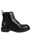 Givenchy Chunky Sole Round Toe Leather Ankle Boots In Black