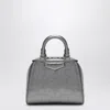 Givenchy Micro Antigona Cube Bag In Laminated Leather In Silver