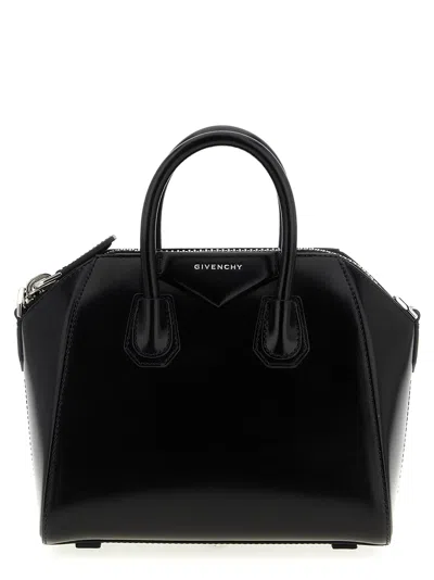 Givenchy Antigona Mini Leather Shoulder Bag In Black