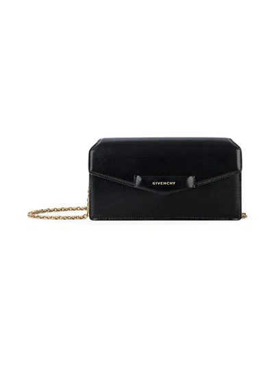 Givenchy Women's Antigona Pouch In Box Leather With Chain In Black