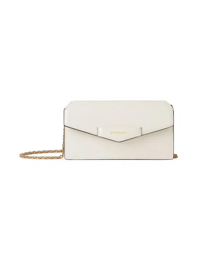 Givenchy Women's Antigona Pouch In Box Leather With Chain In White