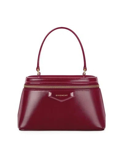 Givenchy Women's Antigona Vanity Bag In Box Leather With Chain In Burgundy