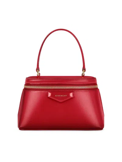 Givenchy Women's Antigona Vanity Bag In Box Leather With Chain In Red