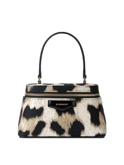 Givenchy Women's Antigona Vanity Bag In Leopard Jacquard With Chain In Animal Print