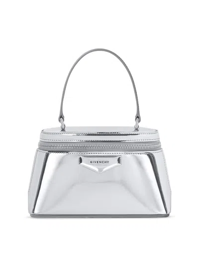 Givenchy Women's Antigona Vanity Bag In Mirror Effect Leather In Silver