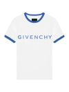 Givenchy Women's Archetype Slim Fit T-shirt In Optic White Blue