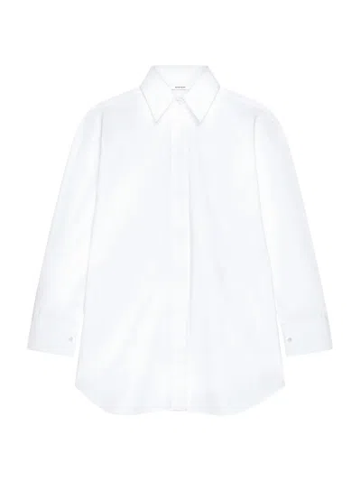 Givenchy Women's Asymmetric Shirt In Poplin In White