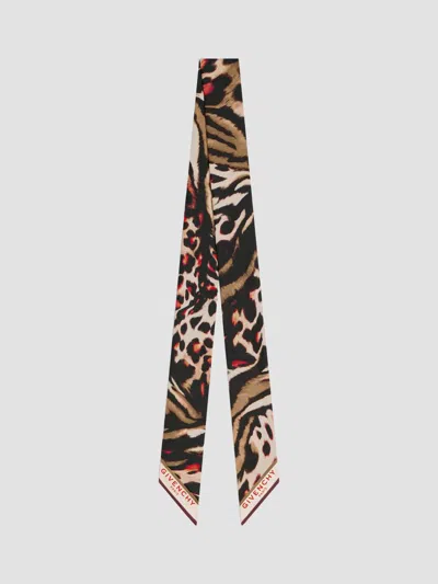 Givenchy Bandeau Aus Seide Mit Abstraktem Animal-print In Yellow