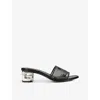 Givenchy Logo Fabric Sandals Sculpture Heel In Black