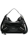 Givenchy Black Leather Shoulder Bag In Black