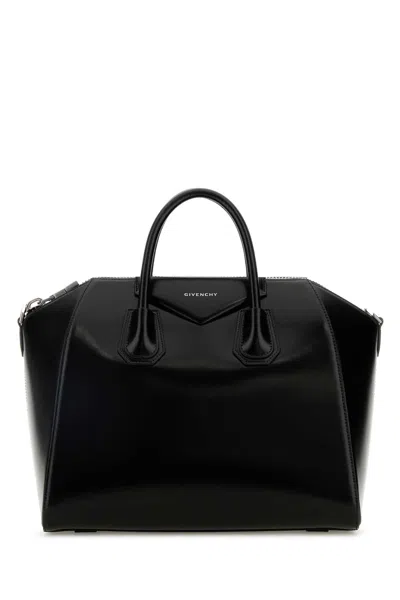 Givenchy Women Black Leather Medium Antigona Handbag