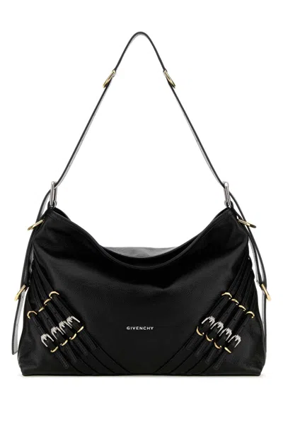 GIVENCHY GIVENCHY WOMEN BLACK LEATHER MEDIUM VOYOU SHOULDER BAG