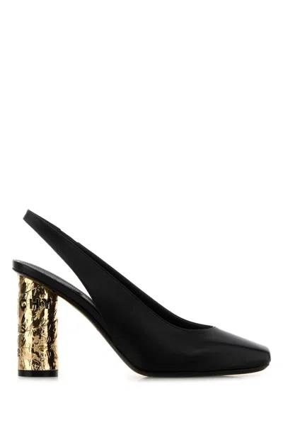 Givenchy Women Black Leather Tape Pumps
