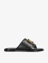 Givenchy 4g Liquid Black Flat Mules In Black