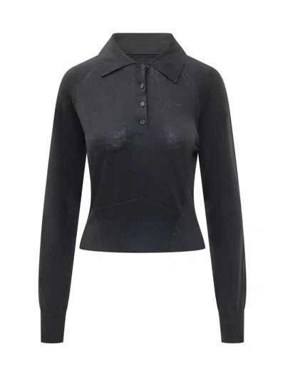 Givenchy Black Logo Shirt Collar Polo