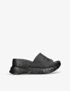 Givenchy Marshmallow Wedge Mules In Leather In Black