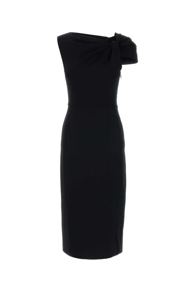 GIVENCHY GIVENCHY WOMEN BLACK STRETCH CADY DRESS