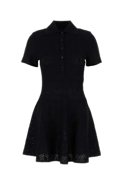 Givenchy Women Black Viscose Blend Polo Dress