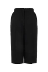 Givenchy Knee-length High-waisted Shorts Wide Leg In Black