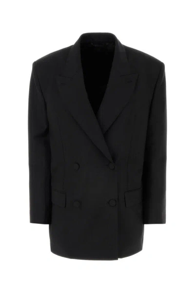 GIVENCHY GIVENCHY WOMEN BLACK WOOL BLEND OVERSIZE BLAZER