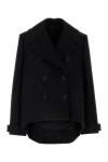 Givenchy Oversized Asymmetric Peacoat In Wool In Black