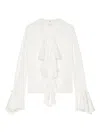 GIVENCHY WOMEN'S BLOUSE IN 4G SILK WITH RUFFLES
