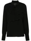 Givenchy Women Blouse With Knot Collar In Black