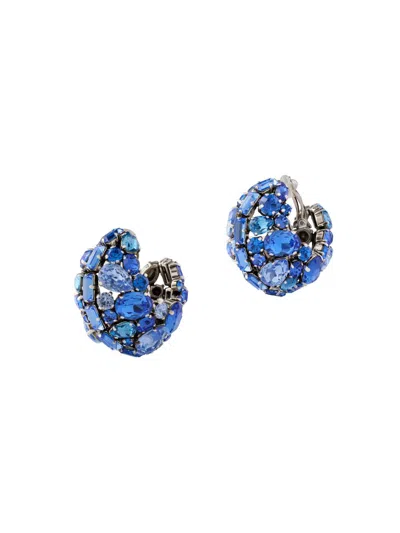 Givenchy Women's Bold Crystals Clip Earrings In Metal And Crystals