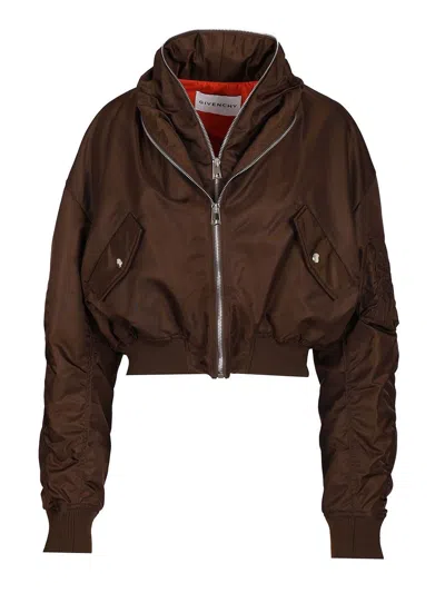Givenchy Women Bomber Jacket In Brown