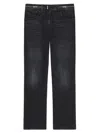 GIVENCHY WOMEN'S BOOTCUT PANTS IN DENIM WITH CHAINS DETAILS