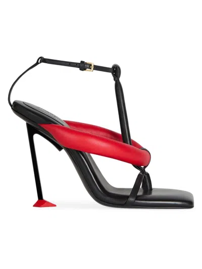 Givenchy Boudoir Bicolor Heeled Thongs In Nappa Leather In Multi