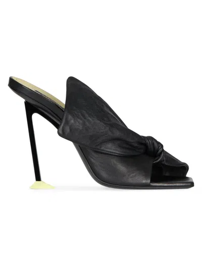 Givenchy Boudoir Heeled Mules In Nappa Leather With Bow In Black