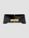 Givenchy Cylindrical Hardware Belt In Black