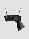 Givenchy Bra Top In Leather With Bow In Black